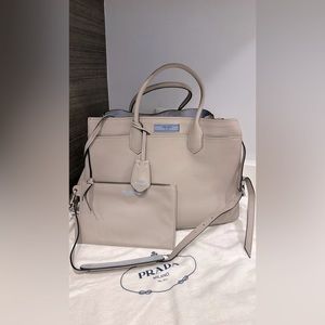 Prada leather tote bag
